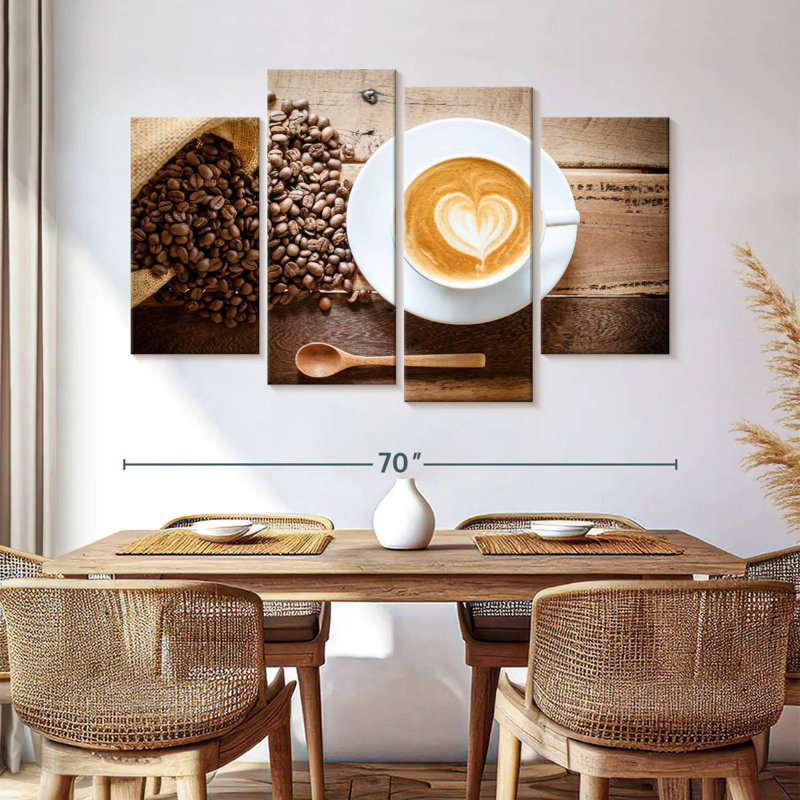 Yarlin Latte Coffee, 42" H x 68" W