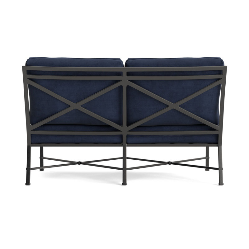 Venetian Outdoor 2 - Seat Loveseat, Fusion Neptune, Textured Pewter