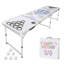 VEVOR White 240cm L Beer Pong Table