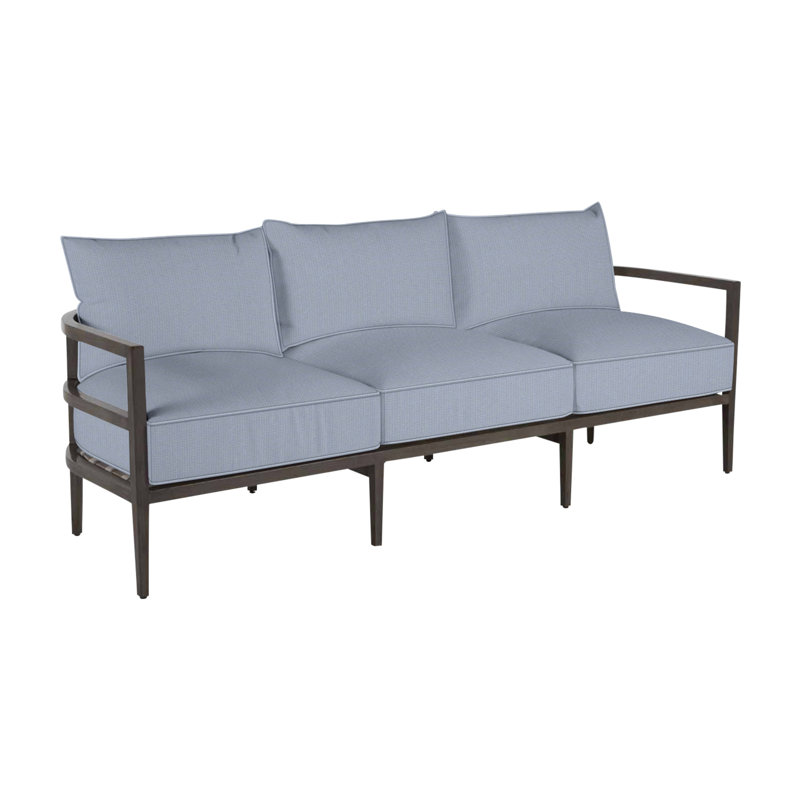 Santa Barbara Aluminum Sofa - Slate Gray, Welt, Perigold Caper Linen, Dream