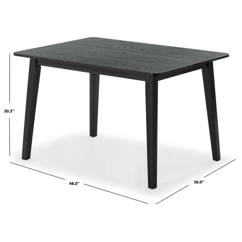 Bellalexa 48" Wood Dining Table, Black
