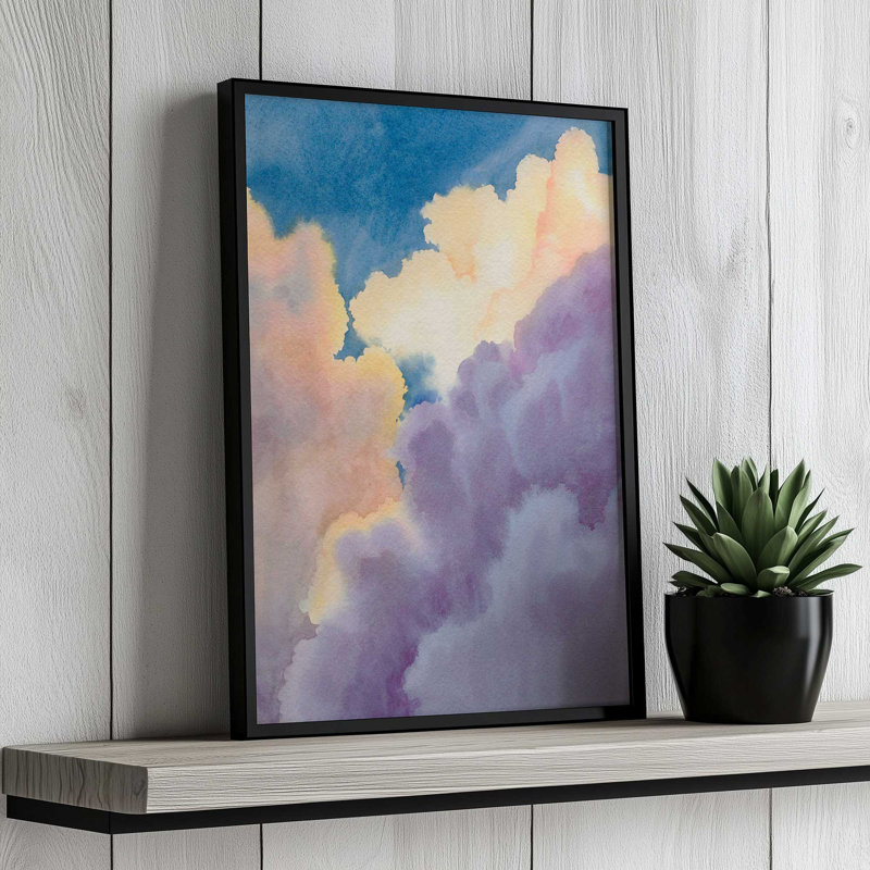 «Dreamscape Sky II» par Grace Popp, reproduction d'art, H 30 po x l 20 po, Cadre ouvert sans passe-partout, Noir