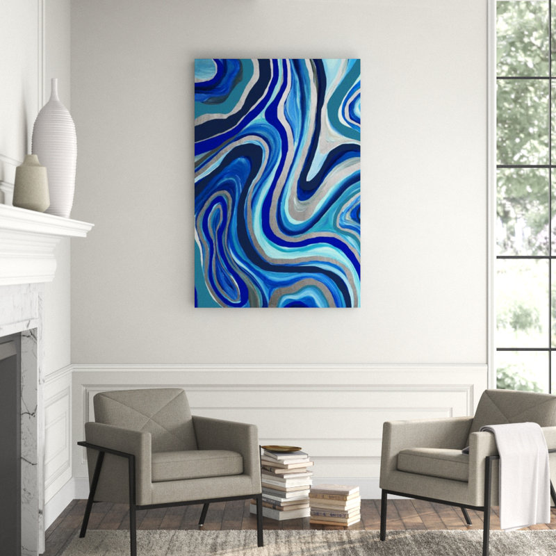 Silver Lining Geode II Painting by Emma McCartney, Gilded Silver, 36" H x 24" W x 1.5" D