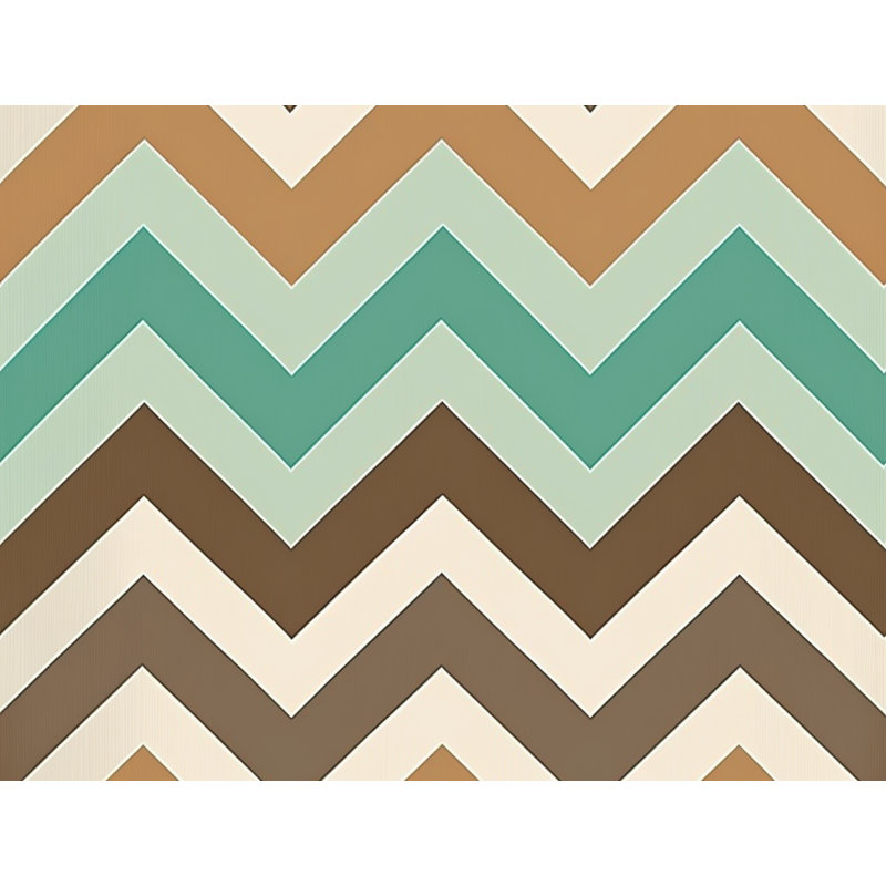 Checkered Comforter, Twin Extra Long Comforter, Brown/Green Chevron