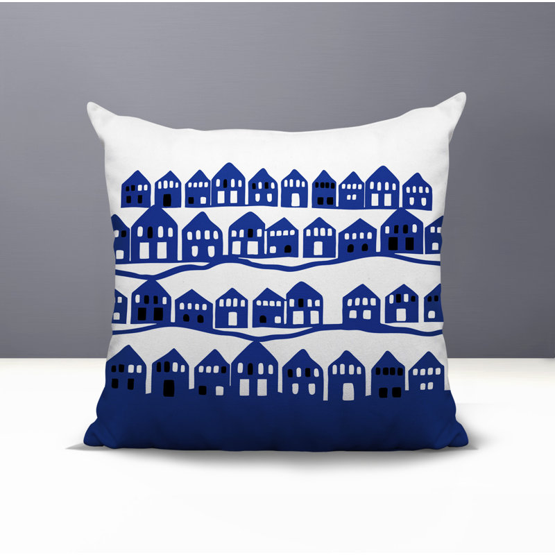 Coussin carré intérieur / extérieur Amiro, Carré 15 po, Marine