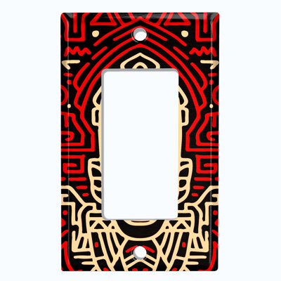 Patterned 1 - Gang Toggle Light Switch Standard Wall Plate