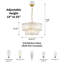 Lustre réglable en verre doré 5/8 lumières à 2 niveaux-543217886-543217882