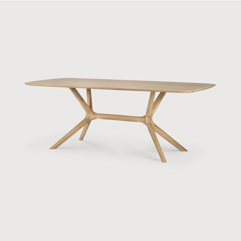 X Solid Oak Dining Table, 30" H x 78.75" L x 39.4" W