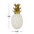White And Gold Porcelain Pineapple Table Decor Sculpture