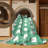 Machine Washable Checkered Green Area Rug-1980985923