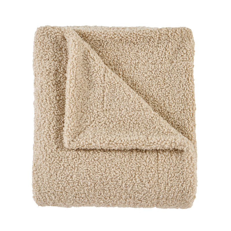 Jeté Teddy, Crème, crème, L 50 po x L 60 po