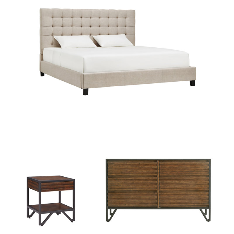 Lund Solid Wood Piece Bedroom Set