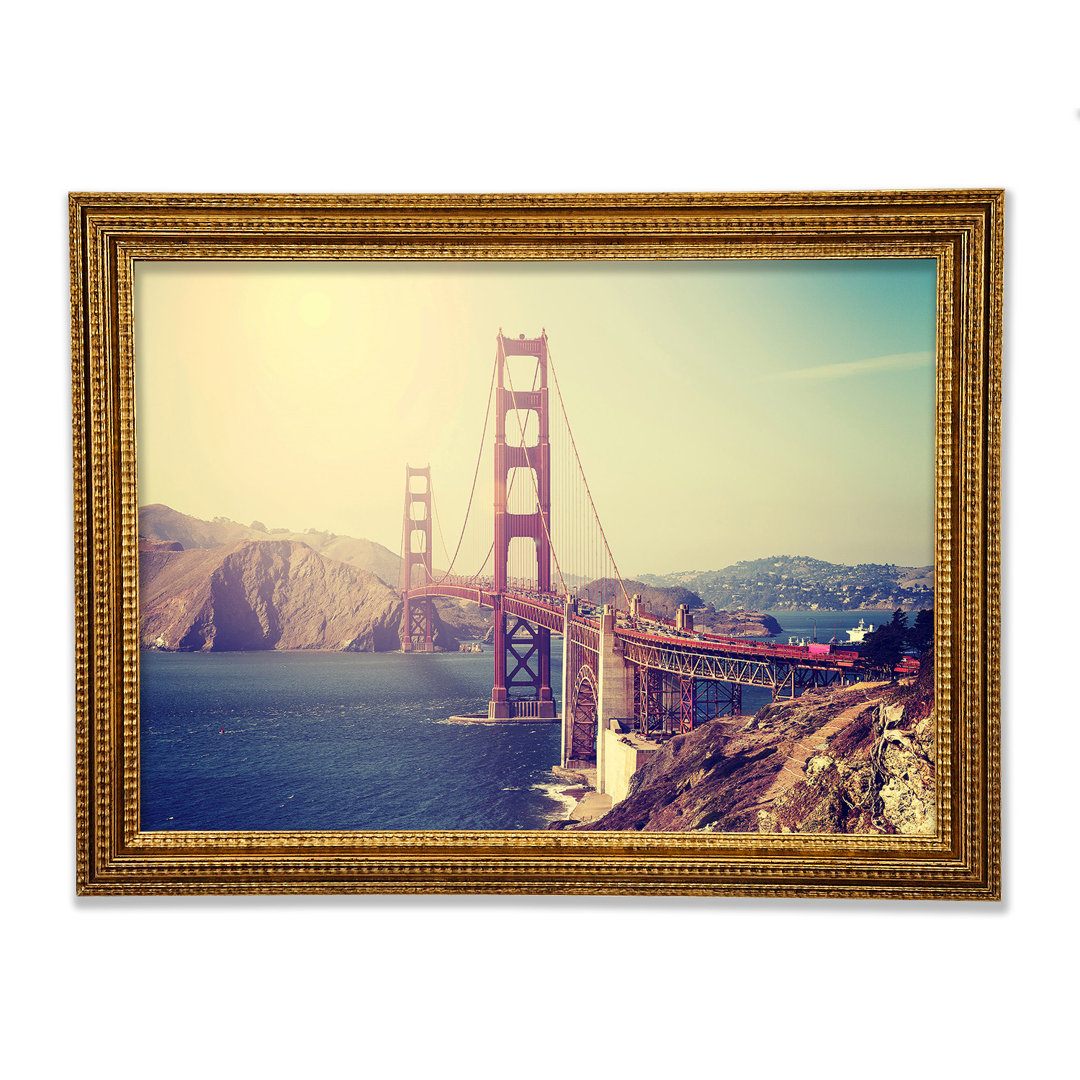 Golden Gate Bridge Retro - Druck