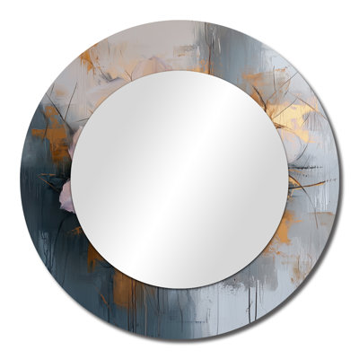 Watercolor Abstract Rhododendron Serenade I - Floral Mirror Wall Art - Printed On Metal