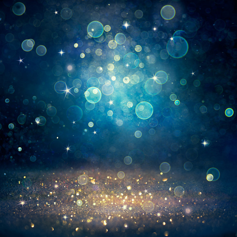Golden Glitter Dust - Wrapped Canvas Print, 30cm H x 30cm W x 3.8cm D
