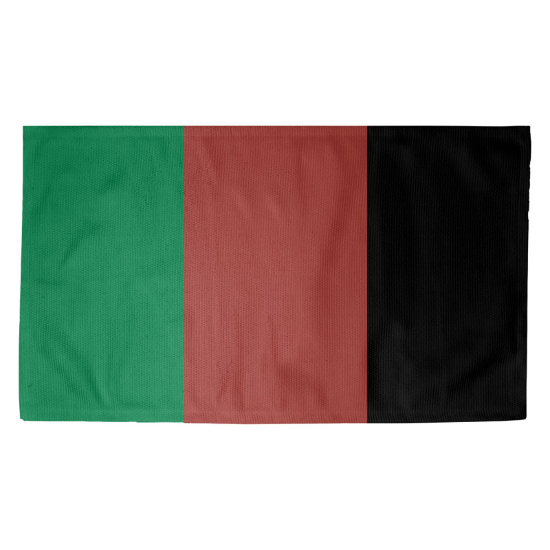 Tapis vert rayé/doré/noir zone, Rectangle 5 pi x 3 pi