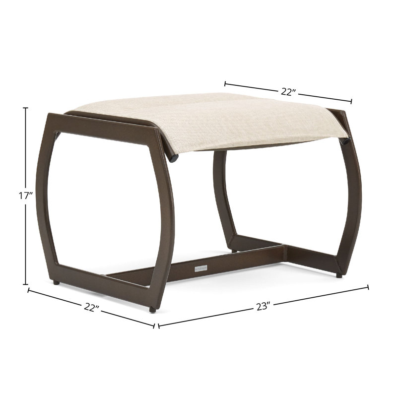Key West Outdoor Ottoman, Cream