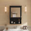 Armoire à miroir murale de 20 pouces avec rangement, charnières à fermeture douce et tablette réglable