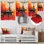 «Red Orange Oil Rig Sunrise Rodeo II», reproduction d'art sur toile-657117388-657117397
