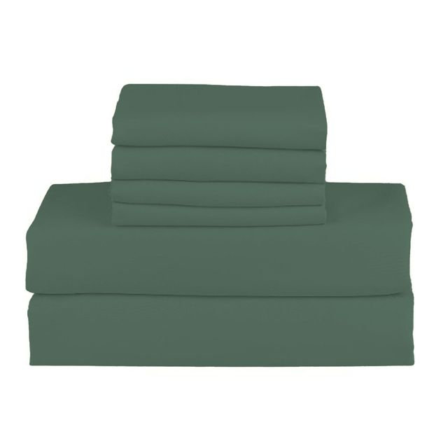 Hotel Luxurious Bamboo Blend Deep Pockets Breathable Cooling Bed Sheet Set 2000 Series, Full Sheet Set + 4 Pillowcases