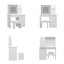 Claranell Dressing Table with Mirror-117075351