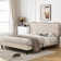 Lofgren Tufted Upholstered Platform Bed with Adjustable Headboard