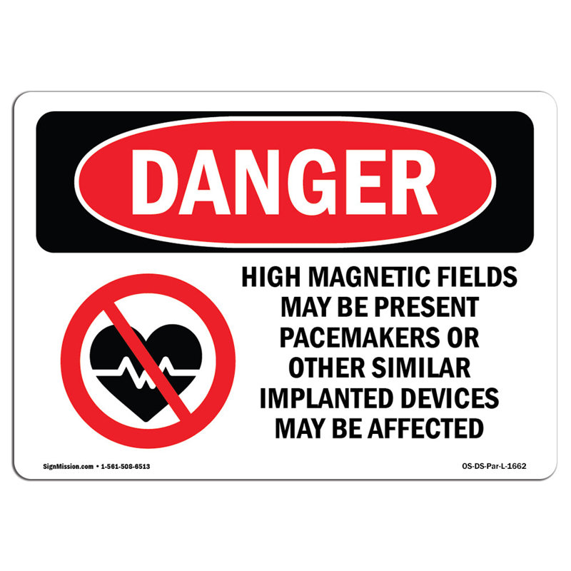 Danger Sign, 12" H x 18" W x 0.1" D