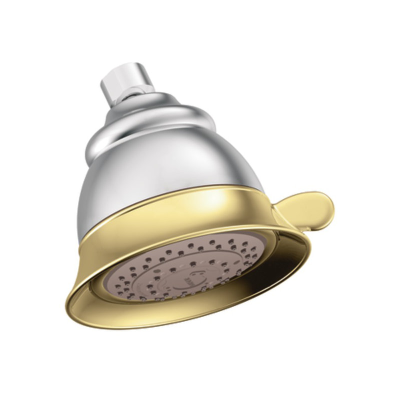 Moen® Multi Function Adjustable Shower Head, Polished Brass / Chrome