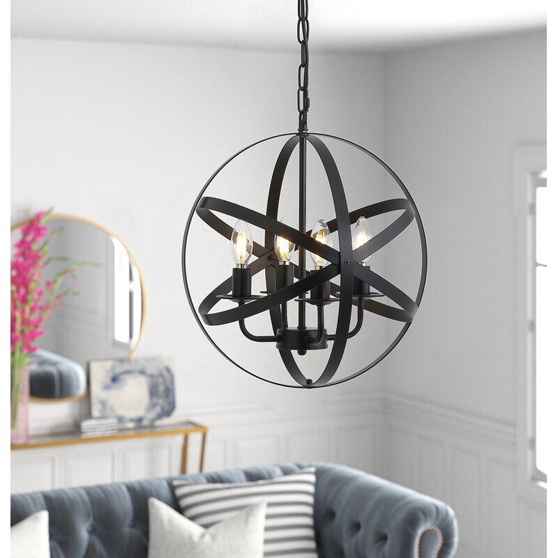 17 Stories 4 - Light Dimmable Globe Chandelier | Wayfair