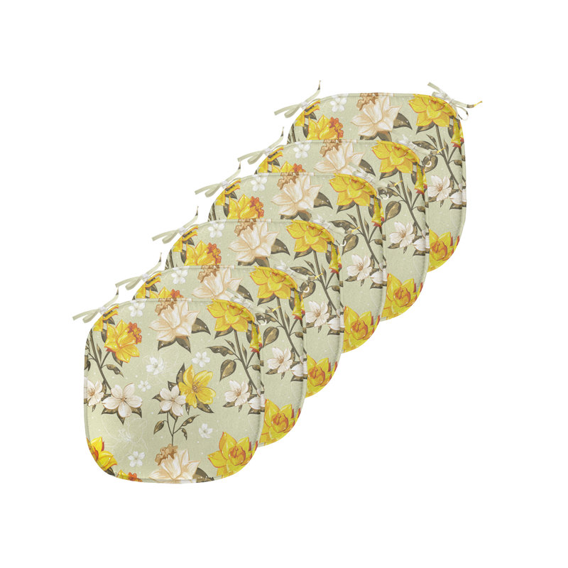 Coussin de siège intérieur / extérieur Classy Spring Narcissus Branch