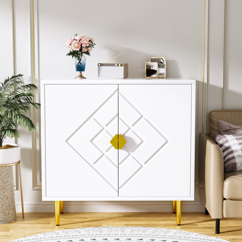 Modern Accent Cabinet, White