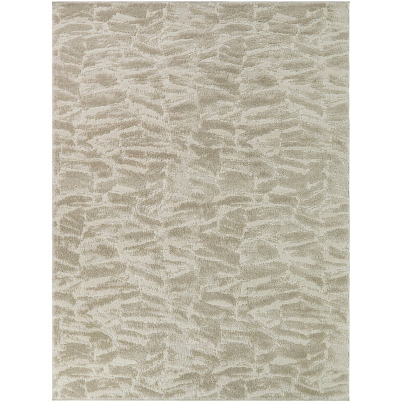 Parys Beige/Cream Abstract Contemporary Area Rug, 5'3" x 7'