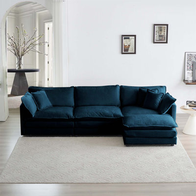 Canapé modulaire en forme de L avec repose-pieds réversible Free Combination Comfy
