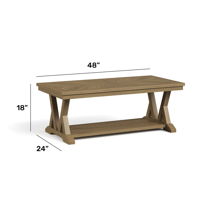 Lattice Coffee Table, Oak Wood