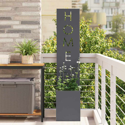  Garden Privacy Screen Black 32 X 140 Cm Cold-Rolled Steel