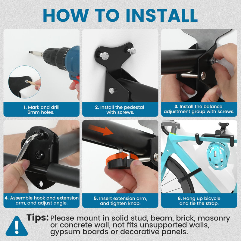 Metal Wall Mounted Bike Rack