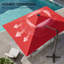 Parasol rectangulaire extérieur rectangulaire en porte-à-faux à DEL avec base de poids incluse-1580670042