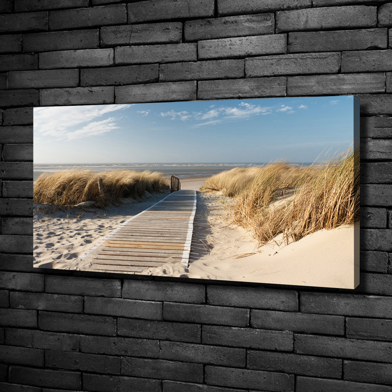 Path On The Beach - No Frame Print on Canvas