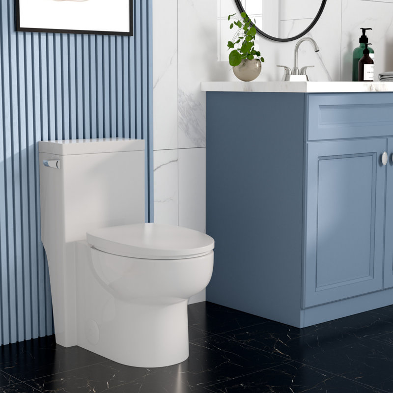 Toilette allongée encastrée par le haut à une pièce - Conception écoénergétique de 1,28 GPF (siège inclus)
