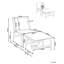 Caleiah Outdoor Armless Lounge Chair with Ottoman