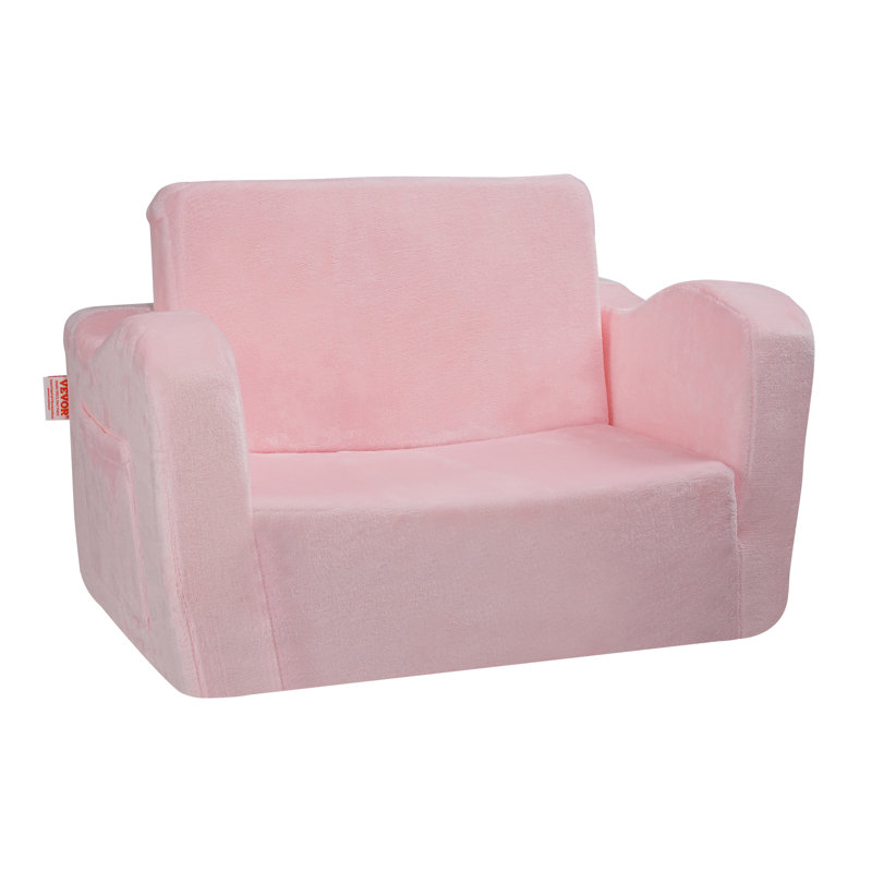 Canapé pour enfant Boneless, Rembourrage en mousse rose