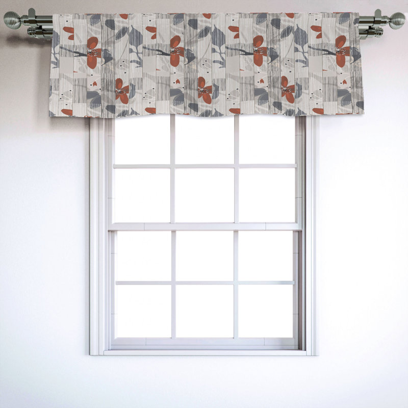 Sateen Pattern Ruffled Window Valance