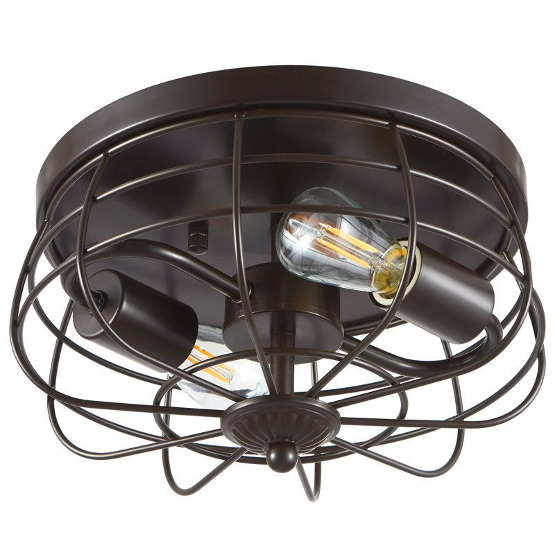 Plafonnier encastré à cage géométrique 2 lumières 10,6 po Colewood