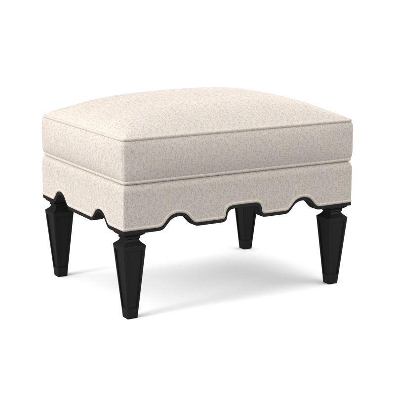 Palm Upholstered Ottoman, Espresso, Venice Linen