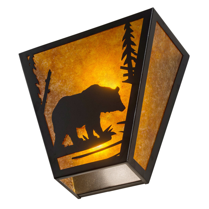 Rustic Lodge 2 - Light Flush Mounted Sconce, Black