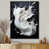 Toile avec cadre flottant noir