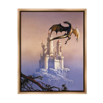 "Magical Dragon And Castle" par Ciruelo sur toile