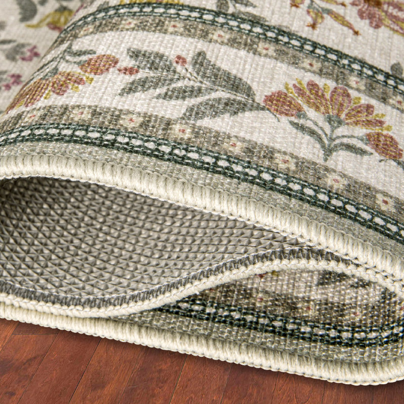 Laura Ashley Barrington Imagine Printed Chenille Rugs, Beige Multi, Runner 2'2" x 6'