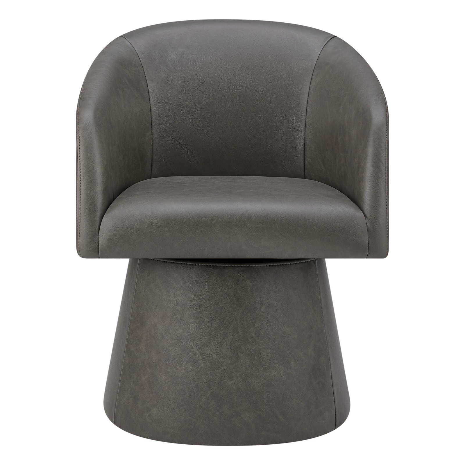 Kyo Chenille Upholstered Barrel Chair, Gray