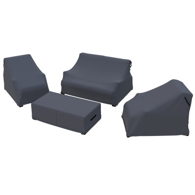 Isham Acacia 4 - Person Patio Conversation Sets with Cushions by Arlmont & Co.